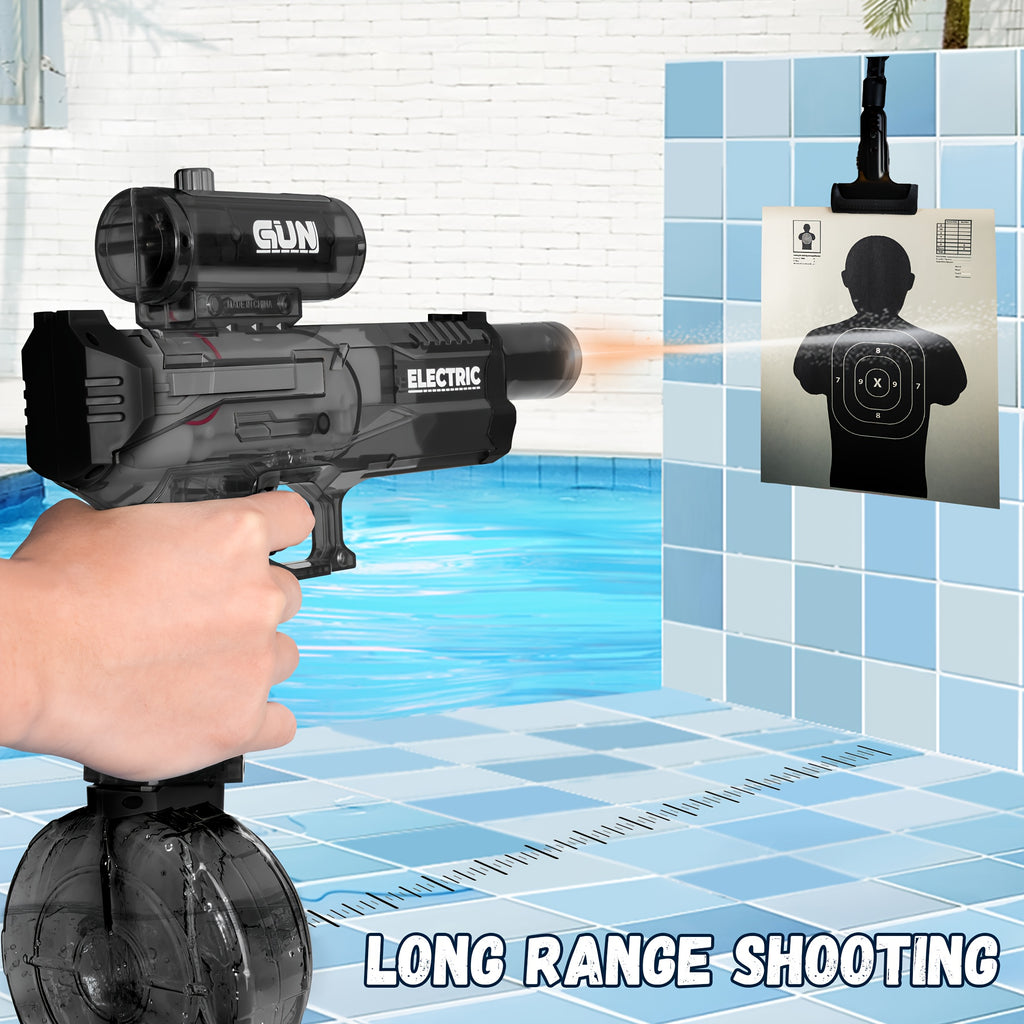 LED Rapid-Fire Water Blaster – Electric, Rechargeable, Long Range